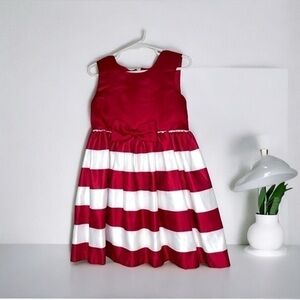 Purple Rose Holiday Christmas Red White Dress Girls 5 Years